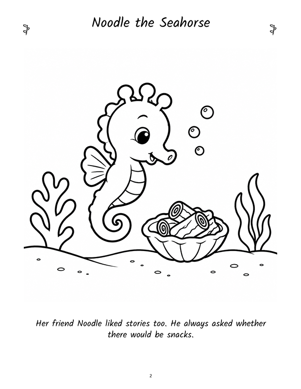 Inside page 2 of Little Mermaids & The Coral Cottage