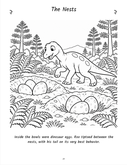Inside page 3 of Little Roars & Dinosaur Days